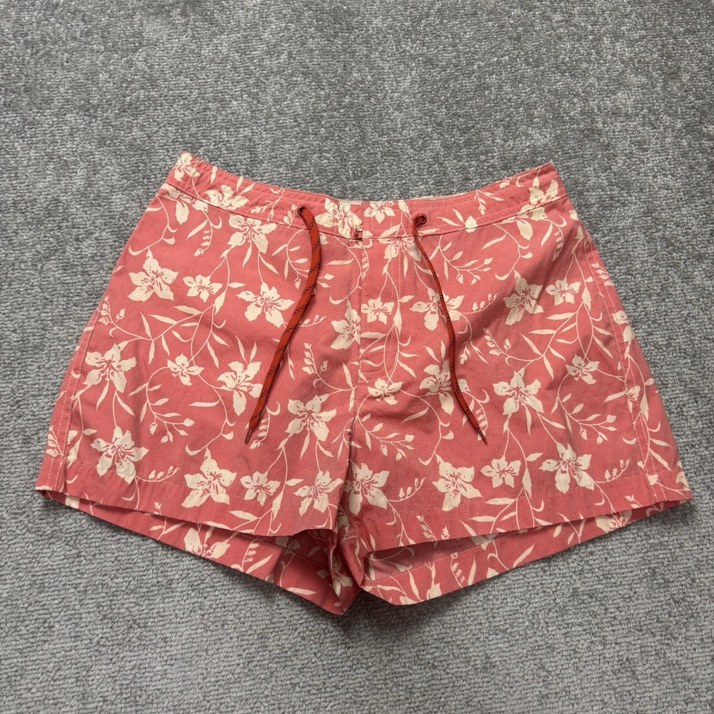 Vintage Y2K Gap Shorts Hawaiian Floral Pink Drawstring Size XS